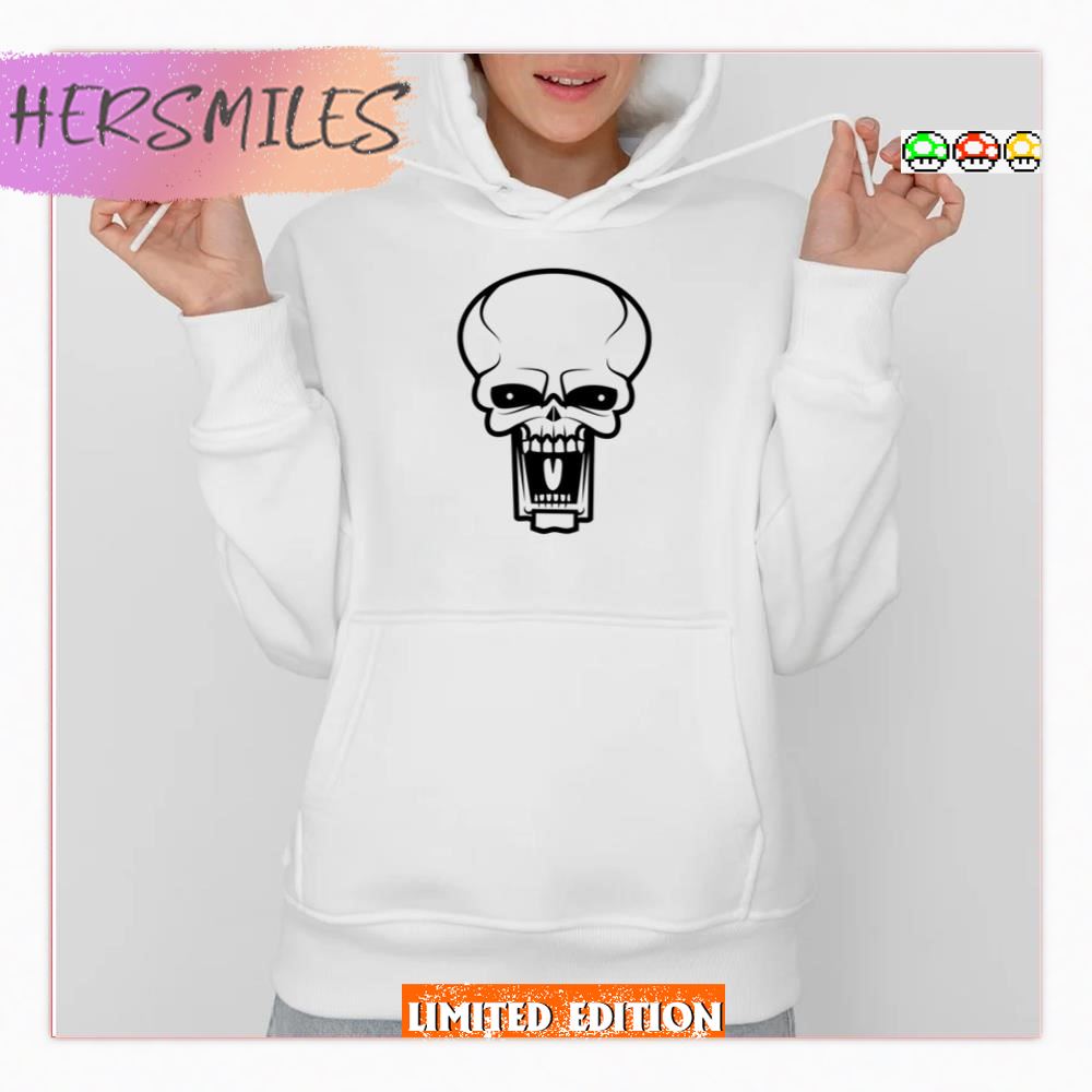 Screaming Skull Silhouette  T-shirt