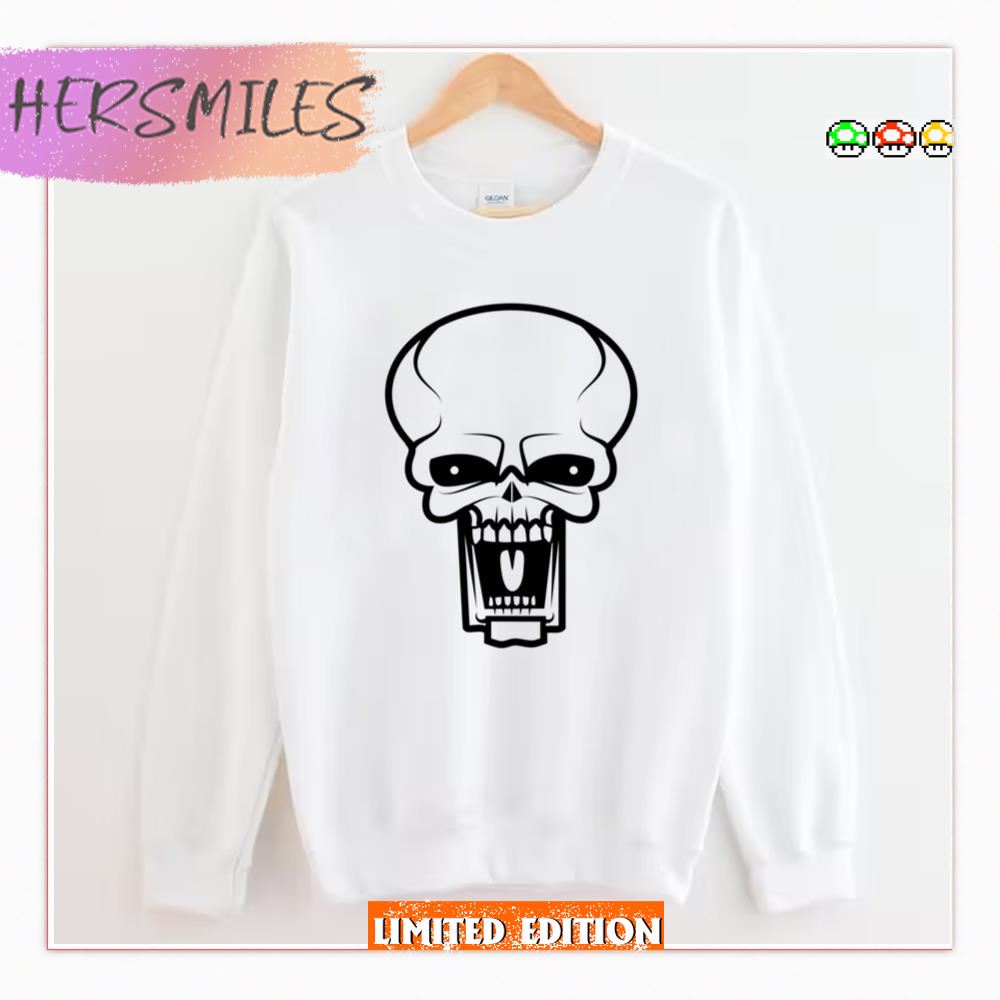 Screaming Skull Silhouette  T-shirt