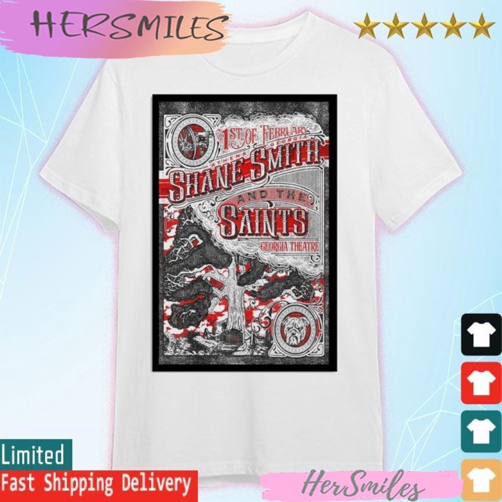 Shane Smith And The Saints 2023, February 1st, Athens Georgia Theatre Poster T-shirt