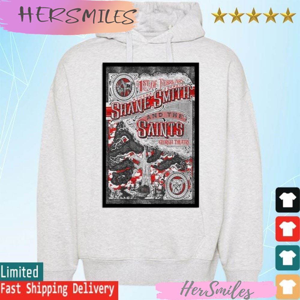Shane Smith And The Saints 2023, February 1st, Athens Georgia Theatre Poster T-shirt