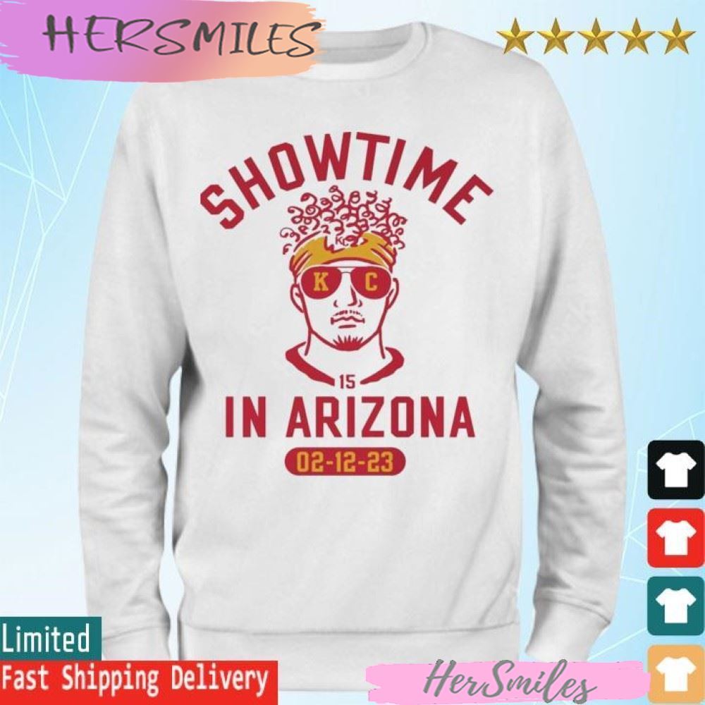 Showtime in Arizona Super Bowl LVII 2023 Patrick Mahomes KC T-shirt Showtime in Arizona Super Bowl LVII 2023 Patrick Mahomes KC T-shirt