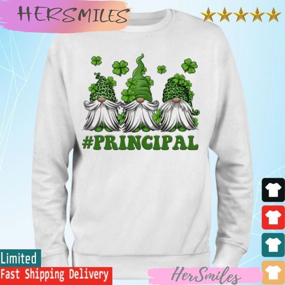 St Patrick's Day Gnome Principal T-shirt St Patrick's Day Gnome Principal T-shirt