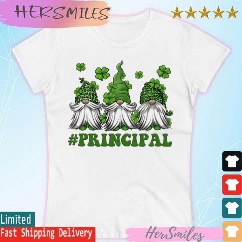 St Patrick's Day Gnome Principal T-shirt St Patrick's Day Gnome Principal T-shirt
