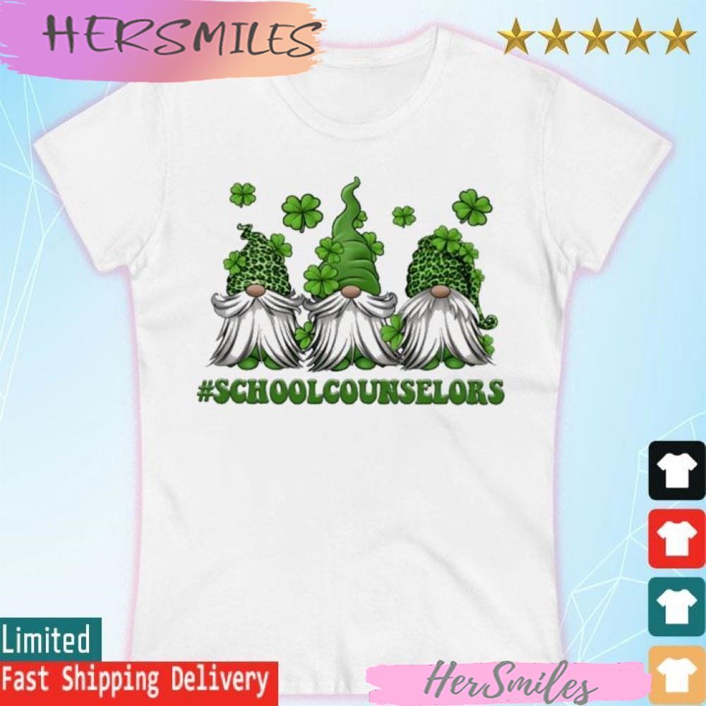 St Patrick's Day Gnome School Counselor T-shirt St Patrick's Day Gnome School Counselor T-shirt