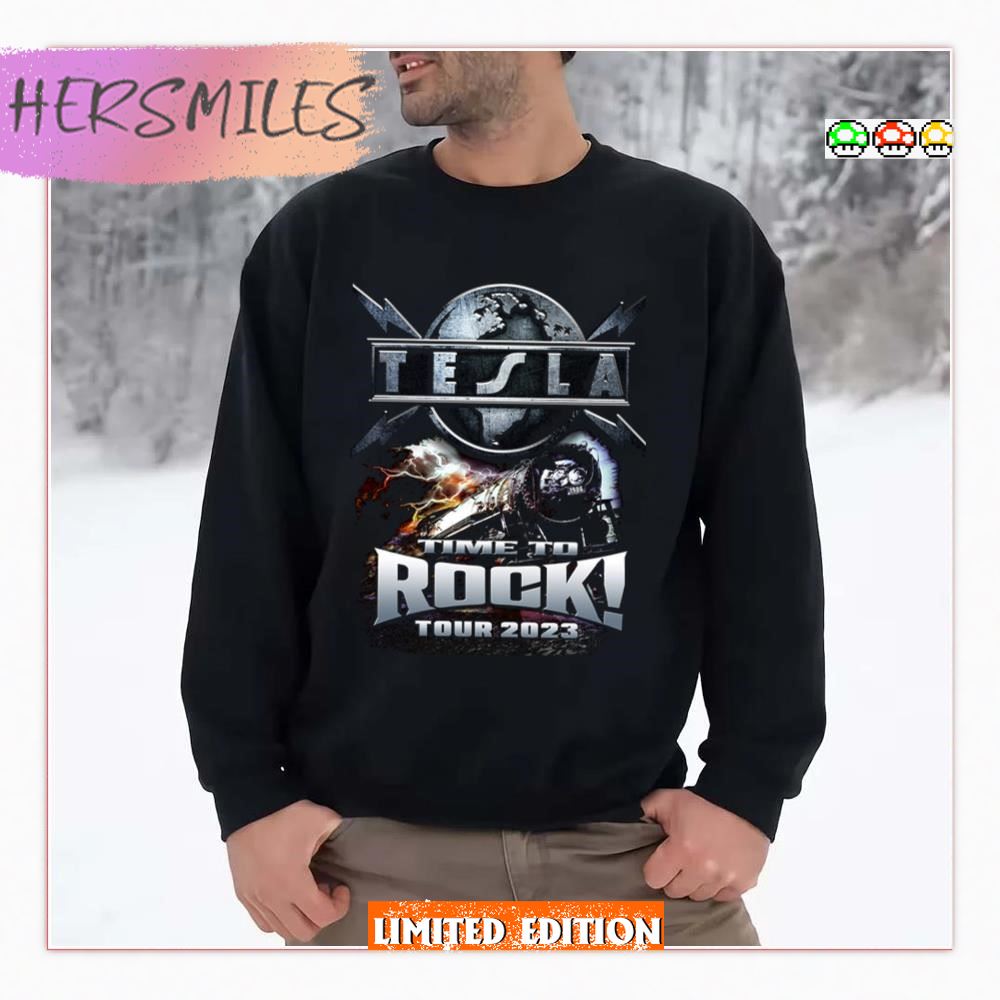 Tesla Time To Rock Brian1 2023 New Tour T-shirt
