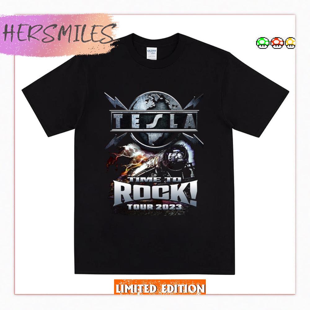 Tesla Time To Rock Brian1 2023 New Tour T-shirt
