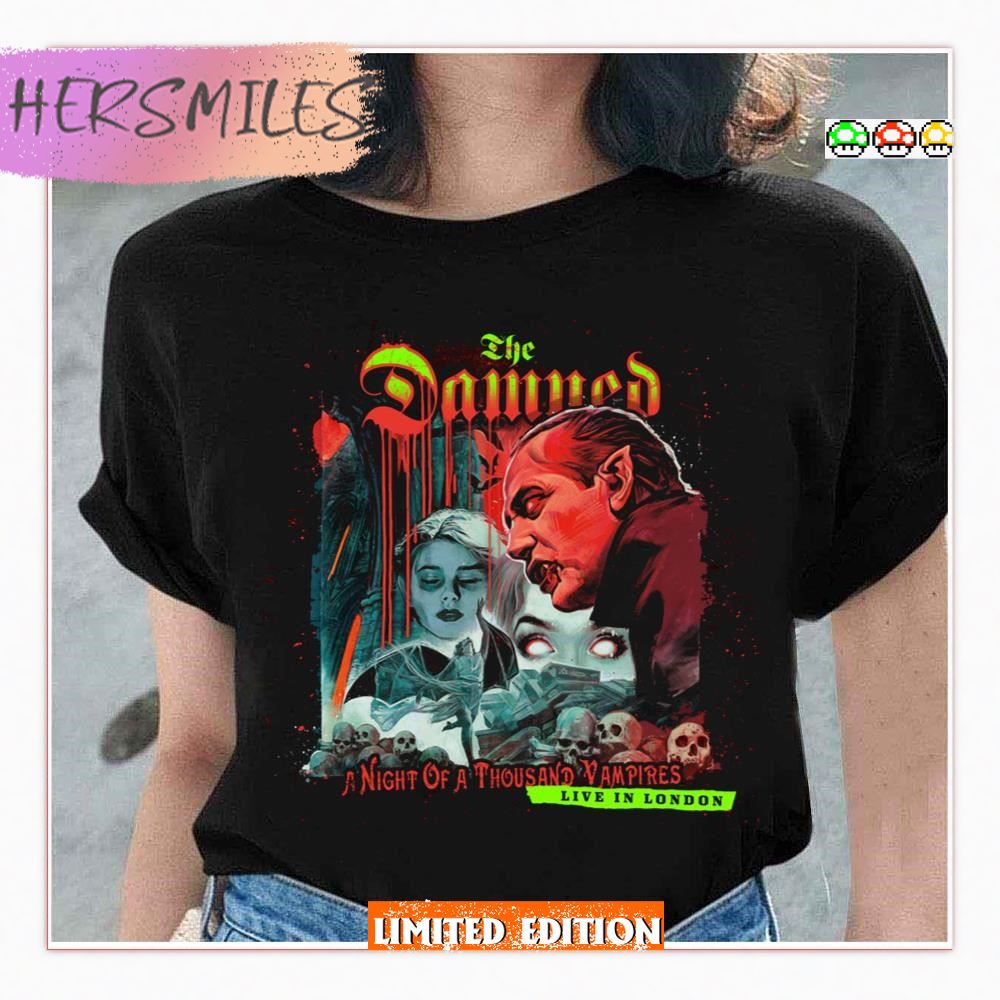 The Vampires Damned London 2023 New Tour T-shirt