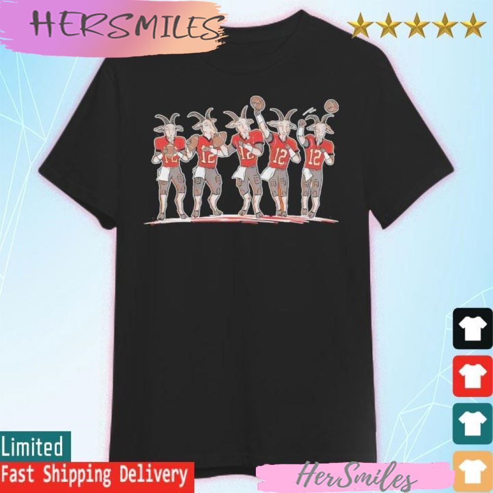 Tom Brady Tampa Bay Buccaneers goat football T-shirt