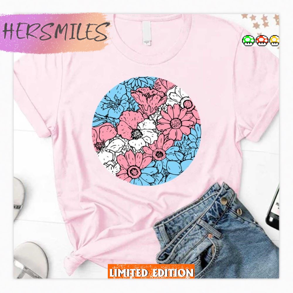 Trans Flowers Lgbtq Pride Month T-shirt