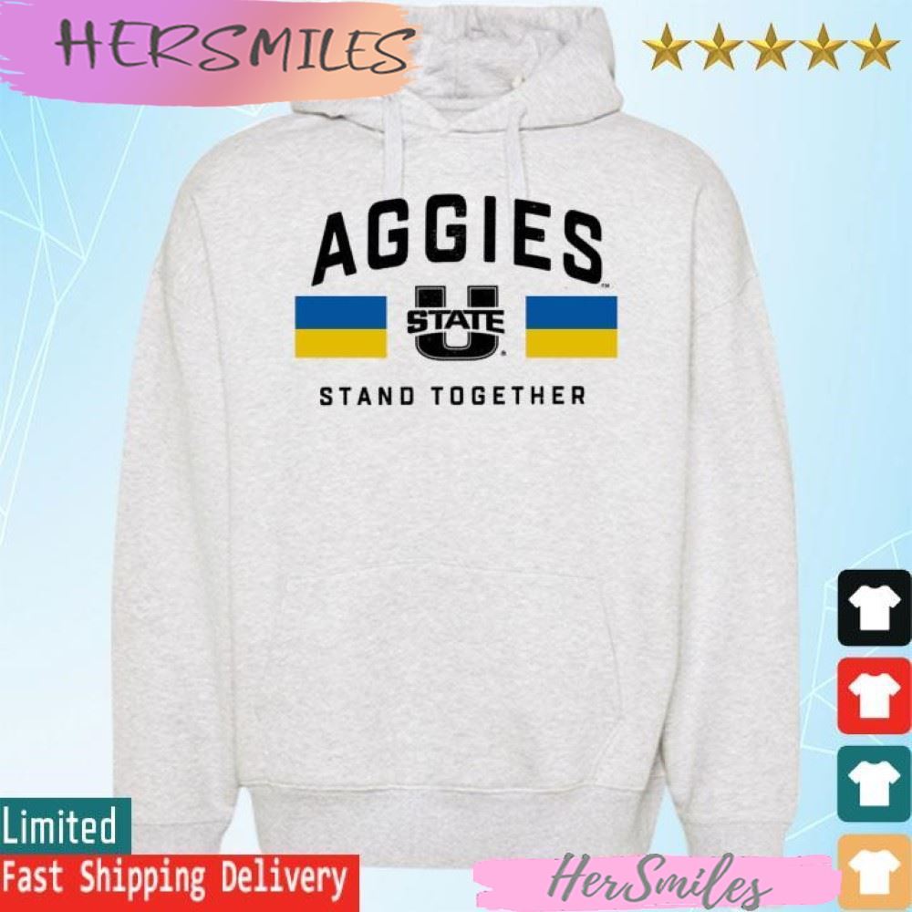 USU Aggie Stand Together Ukrainian Refugee T-shirt