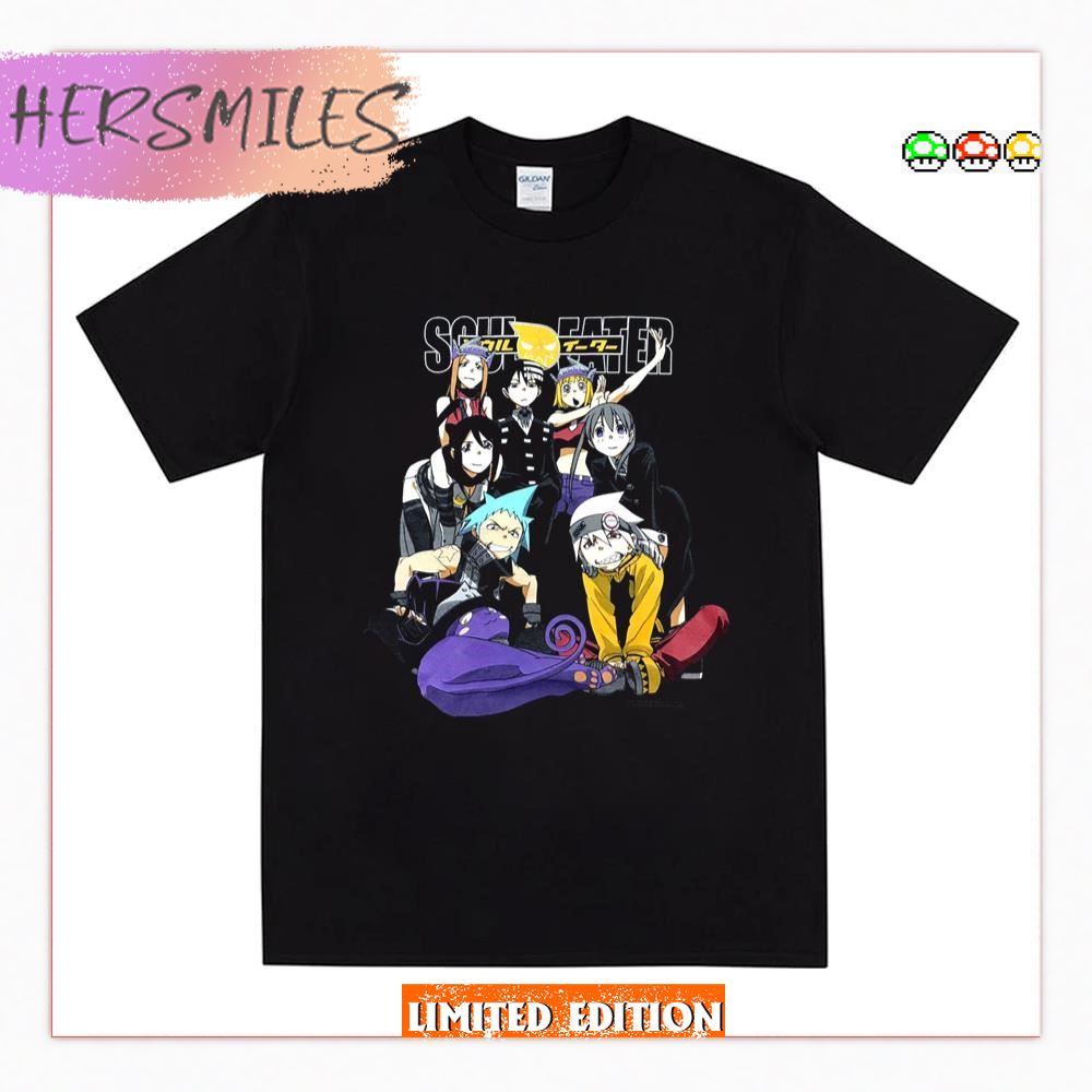 Vintage Adventure Manga Soul Eater Characters Cool Design T-shirt