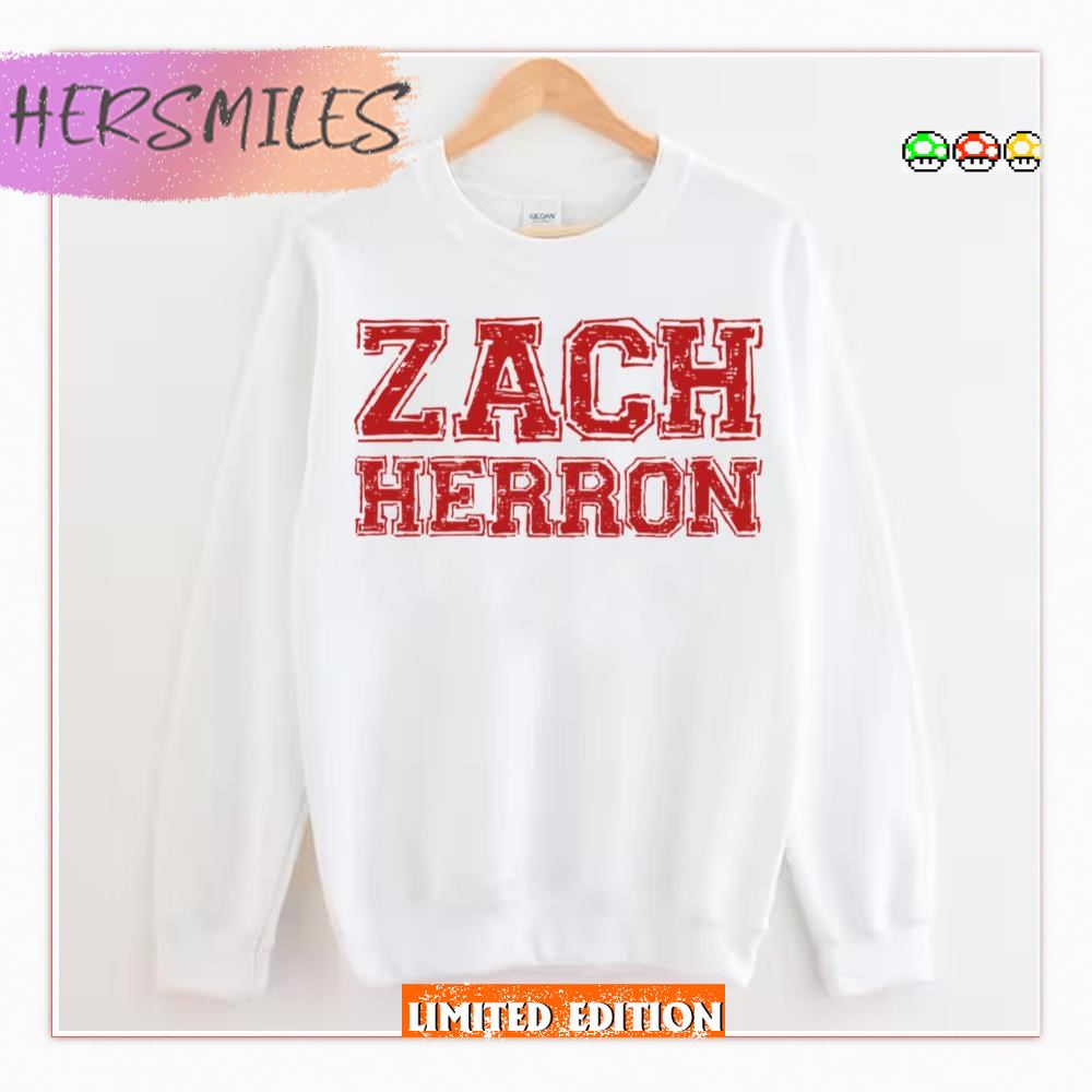 Zach Herron Red Typography  T-shirt
