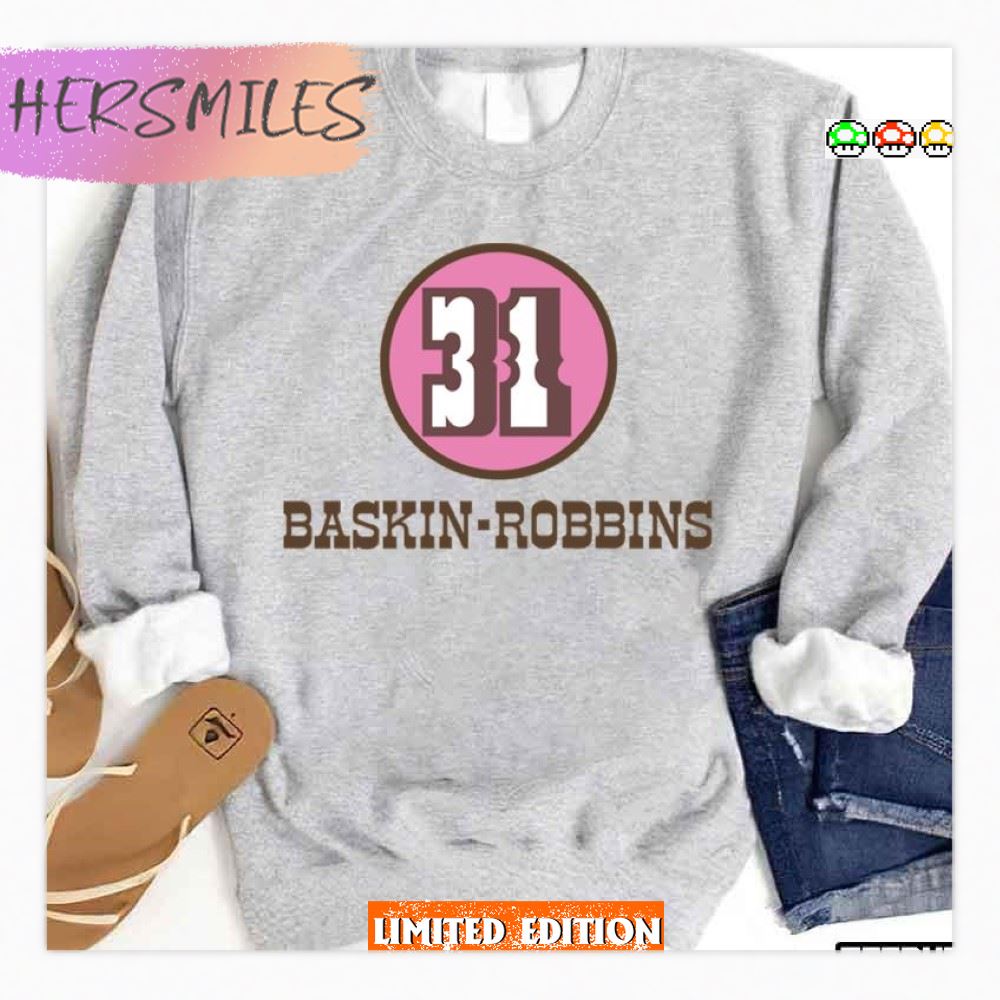 60s 70s Vintage Defunct Baskin Robbins Ice Cream Logo T-Shirt