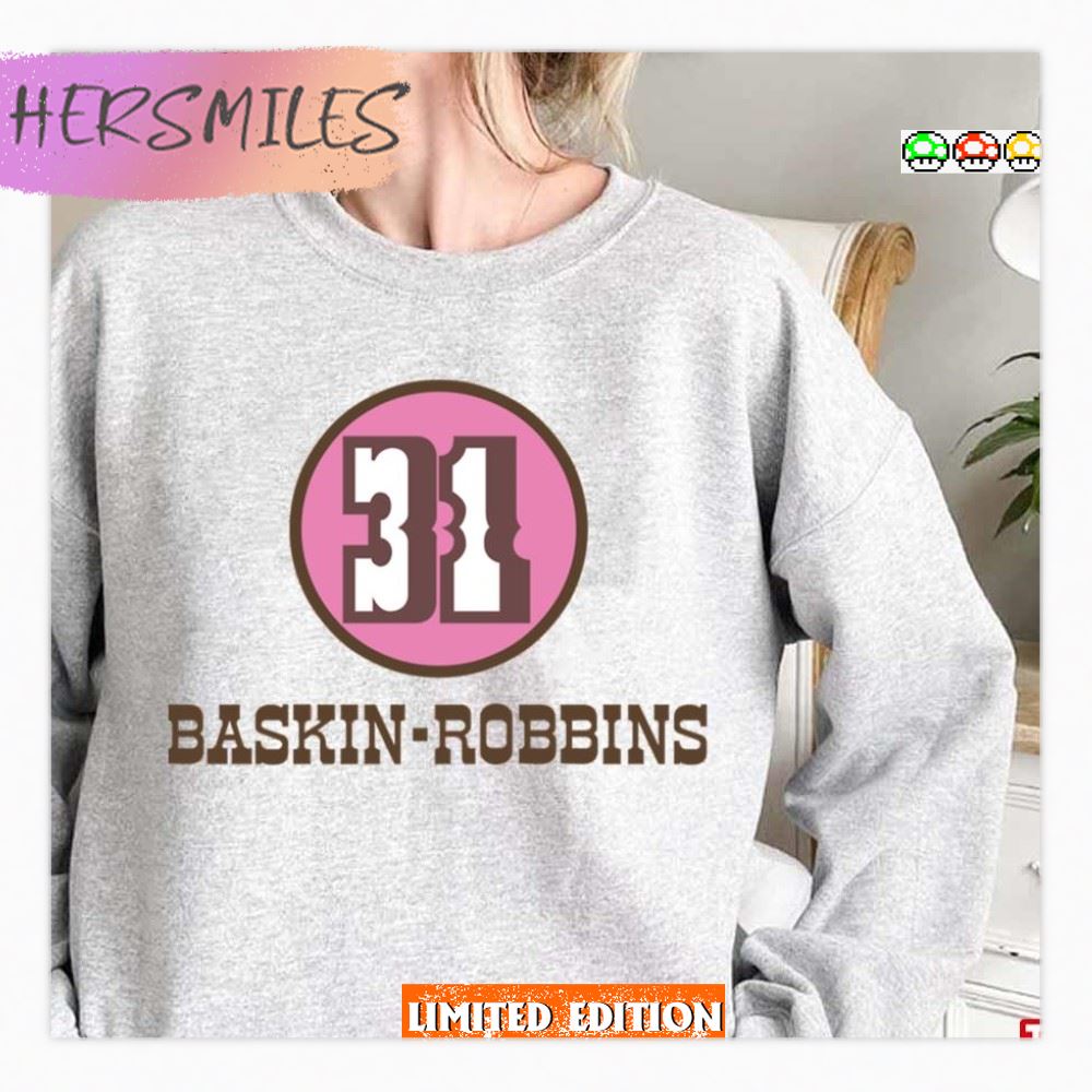 60s 70s Vintage Defunct Baskin Robbins Ice Cream Logo T-Shirt