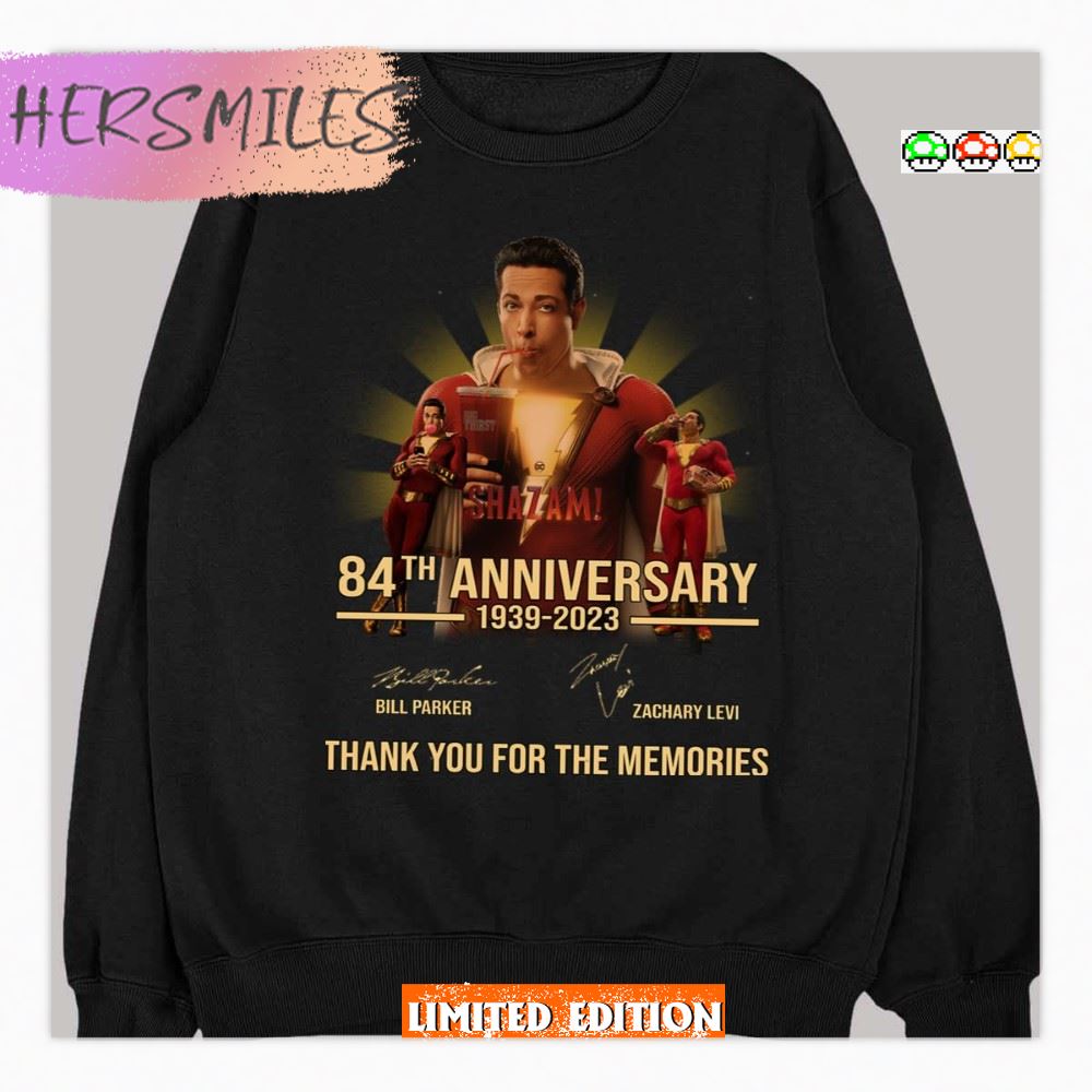 84th Anniversary Shazam 1939 2023 Thank You For Memories T-Shirt
