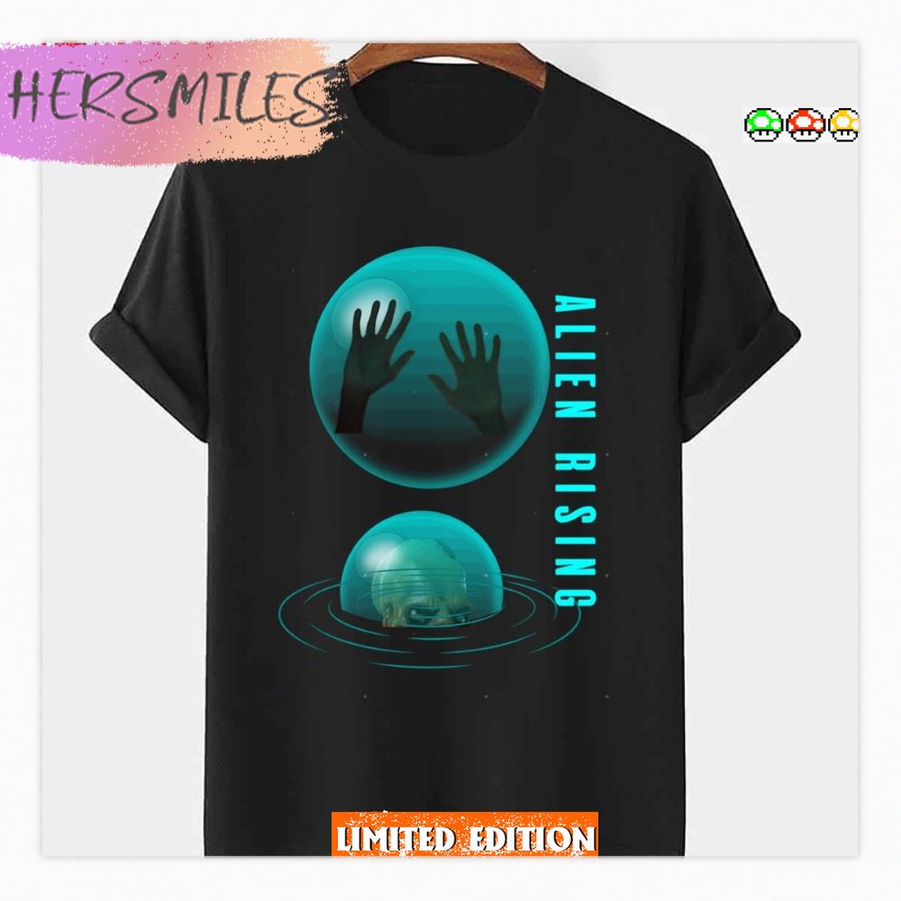 Alien Rising Aqua Blue Custom Shirt