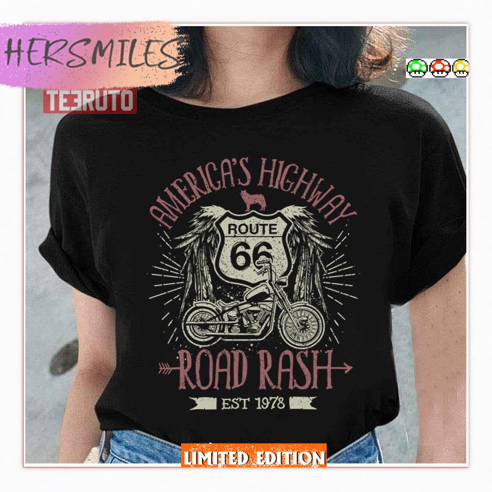 America’s Highway Route 66 Road Rash Est 1978 T-Shirt