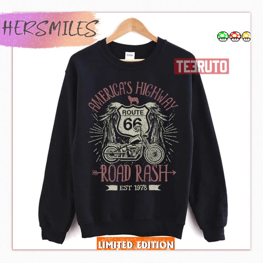 America’s Highway Route 66 Road Rash Est 1978 T-Shirt