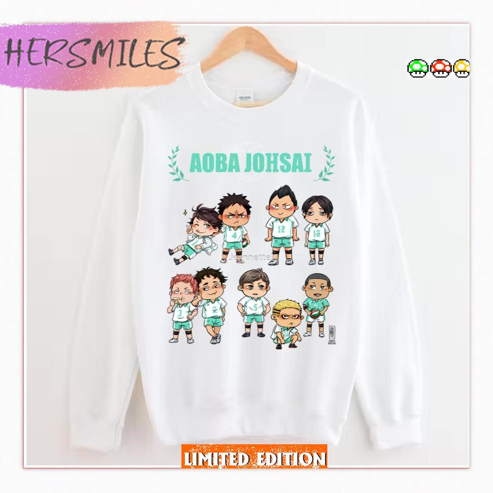 Aoba Johsai Chibis Characters T-Shirt
