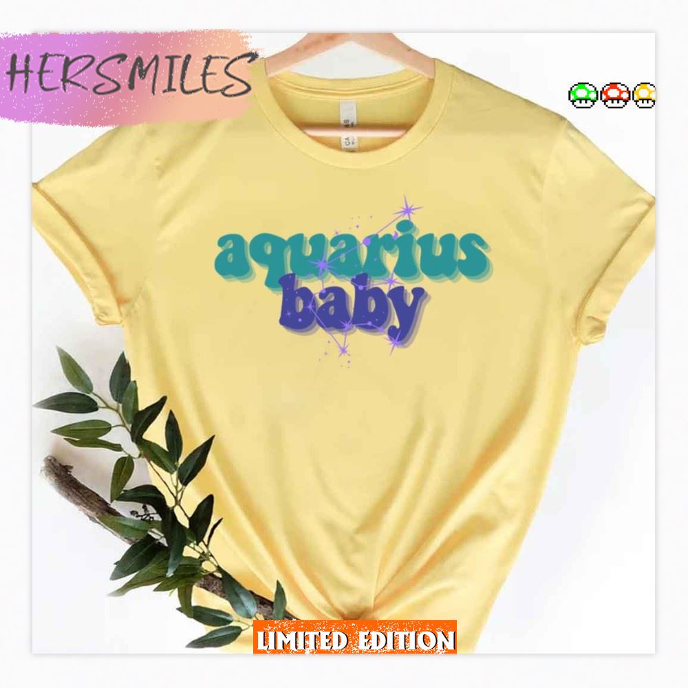 Aquarius Baby Zodiac Sign Design Shirt