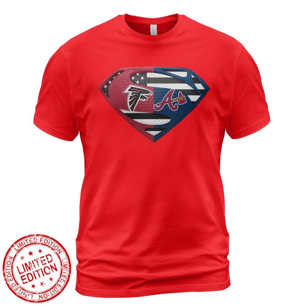 Atlanta Falcons Atlanta Braves Superman Logo Us Flag Shirt