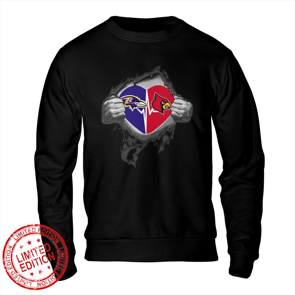Baltimore Ravens Louisville Cardinals In My Heartbeat Shirt