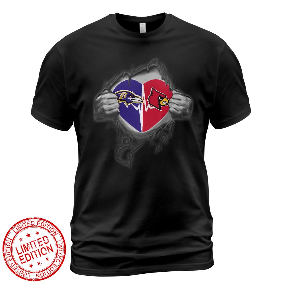 Baltimore Ravens Louisville Cardinals In My Heartbeat Shirt