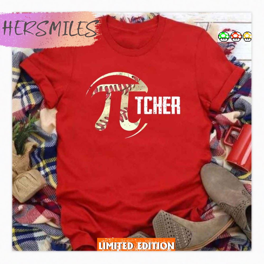 Baseball Pattern Pitcher National Pi Day Shirt