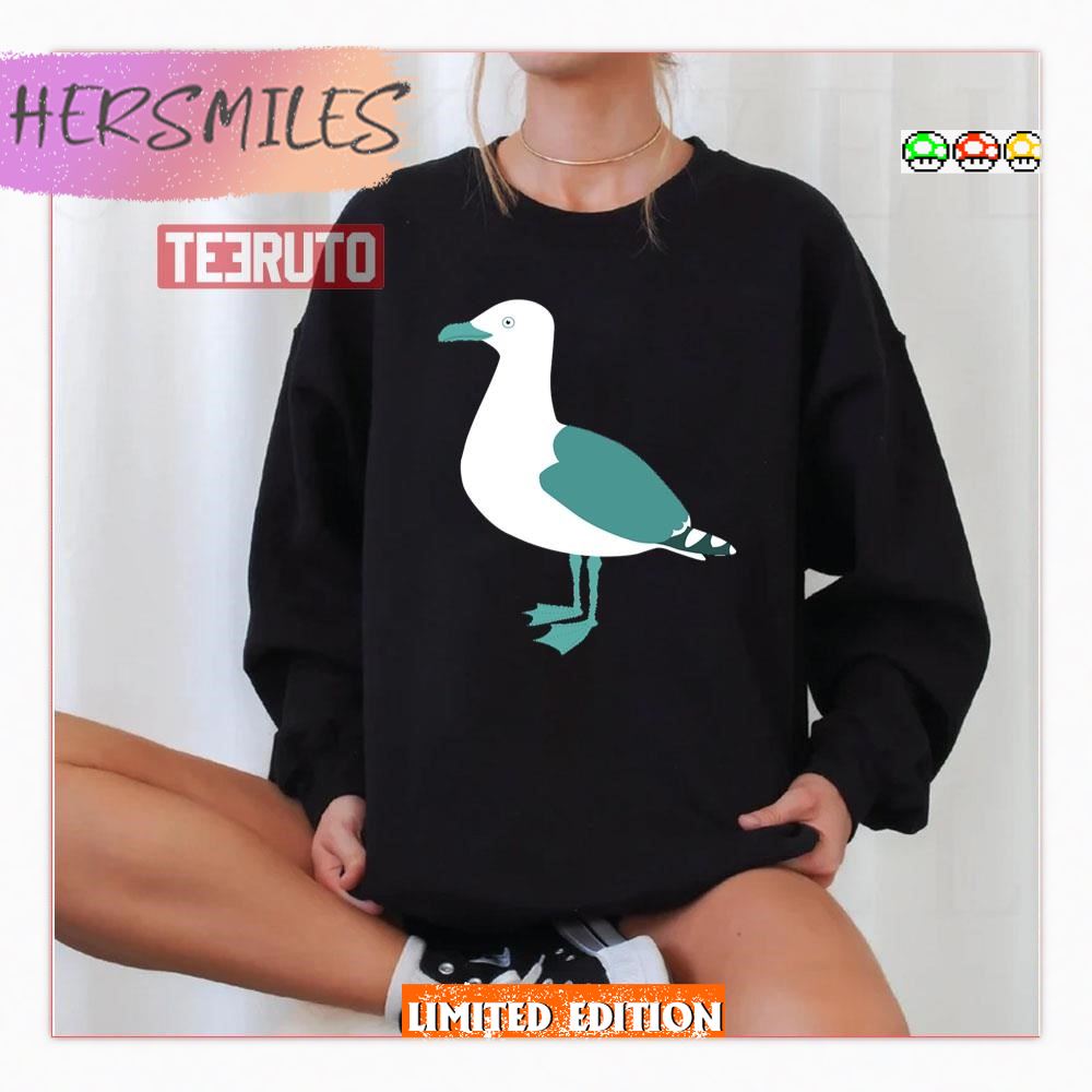 Blue Seagull Cute Design Ocean T-Shirt