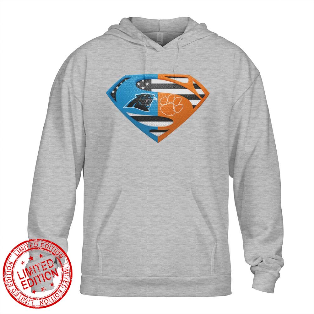 Carolina Panthers Clemson Cleveland Tigers Superman Logo Us Flag Shirt Carolina Panthers Clemson Cleveland Tigers Superman Logo Us Flag Shirt