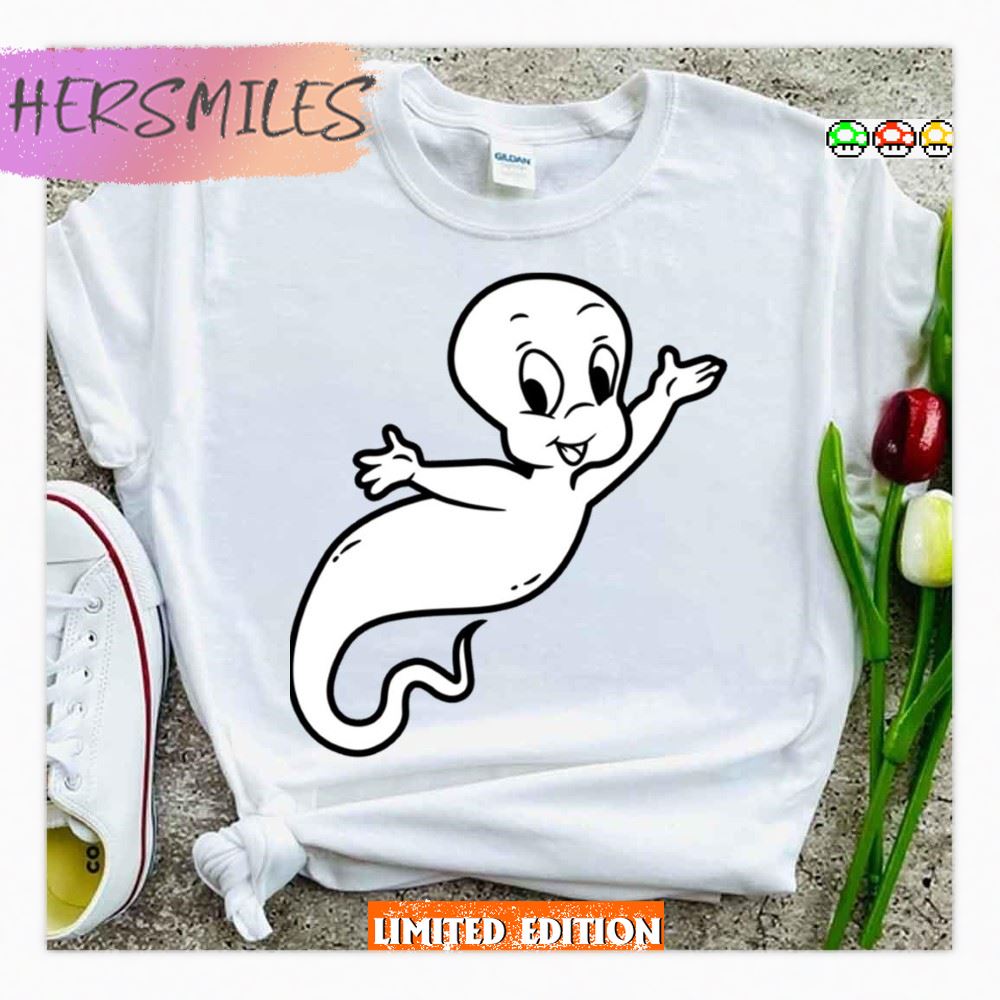 Casper The Ghost Cute Cartoon T-Shirt Casper The Ghost Cute Cartoon T-Shirt