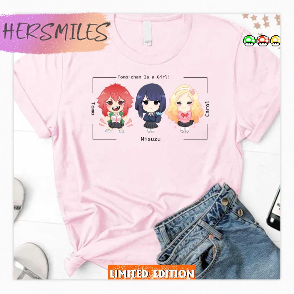 Characters Tomo Chan Is A Girl Chibis Shirt