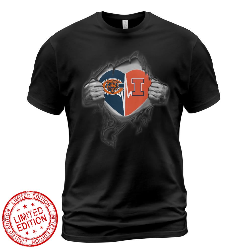 Chicago Bears Illinois Fighting Illini In My Heartbeat Shirt