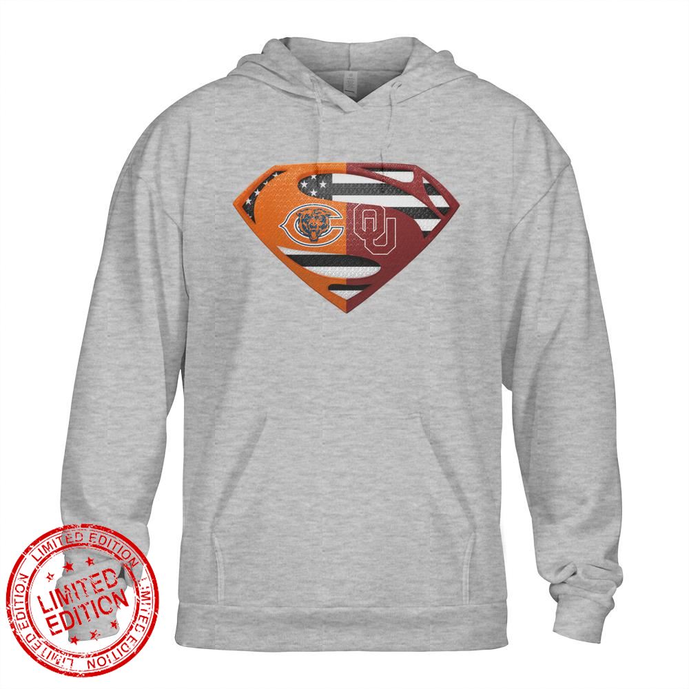 Chicago Bears Oklahoma Sooners Superman Logo Us Flag Shirt Chicago Bears Oklahoma Sooners Superman Logo Us Flag Shirt