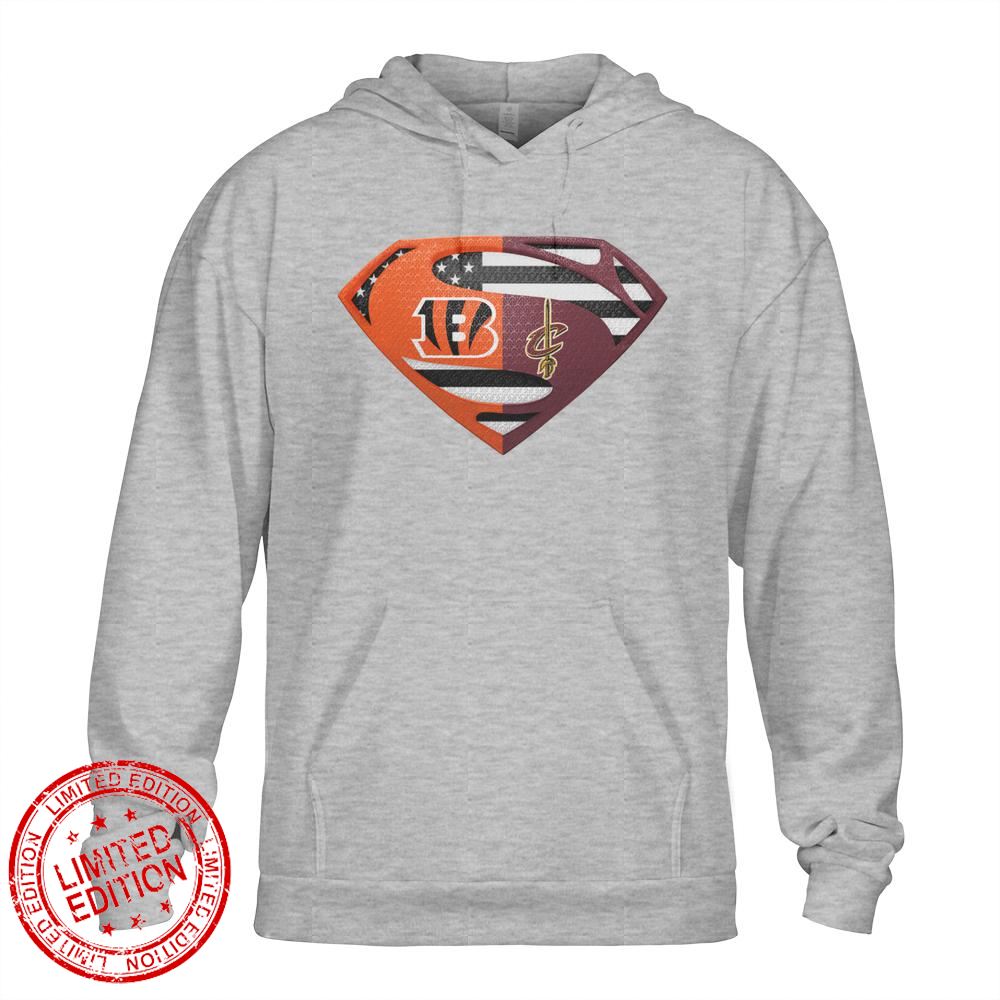 Cincinnati Bengals Cleveland Cavaliers Superman Logo Us Flag Shirt Cincinnati Bengals Cleveland Cavaliers Superman Logo Us Flag Shirt