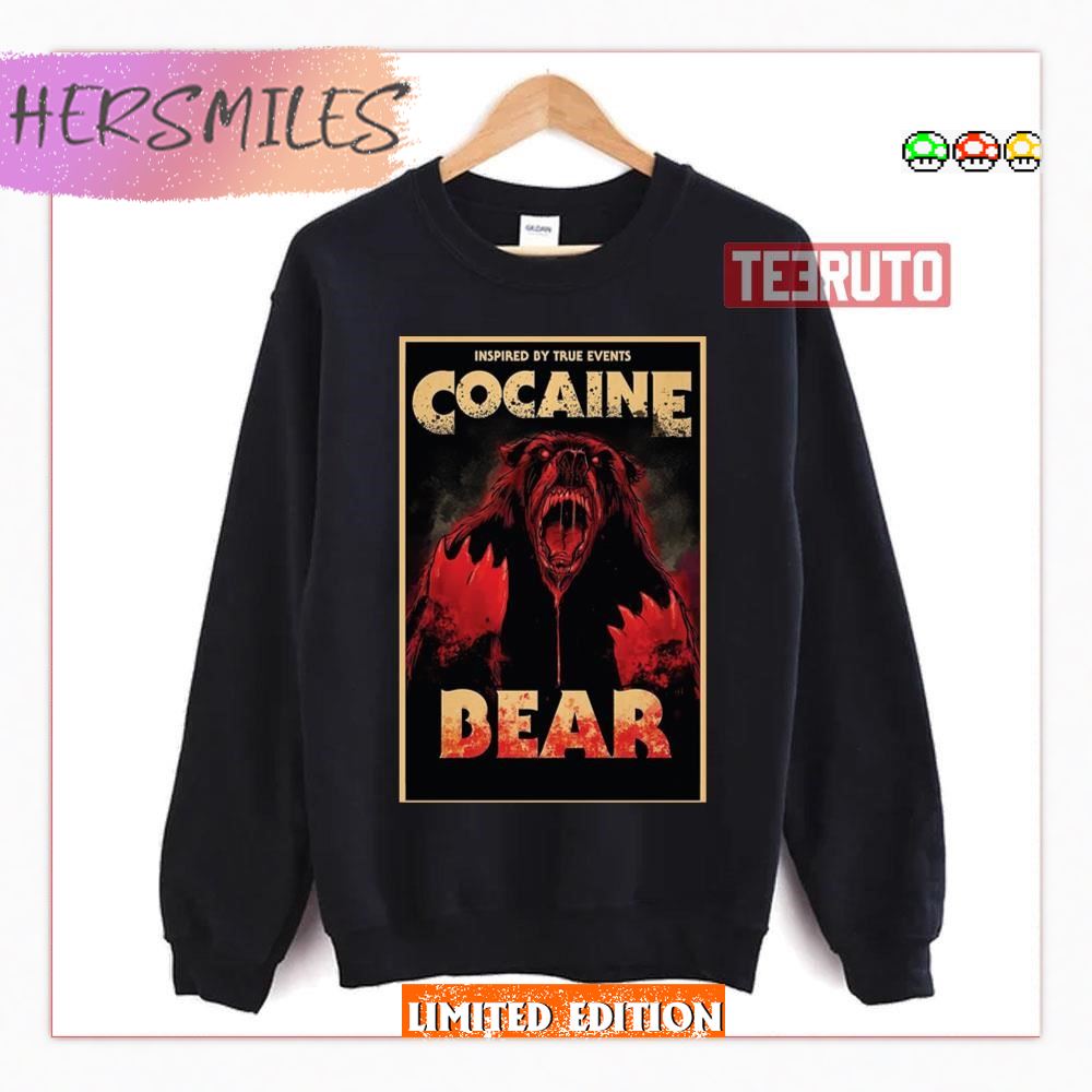 Cocaine Bear Movie Graphic T-Shirt Cocaine Bear Movie Graphic T-Shirt