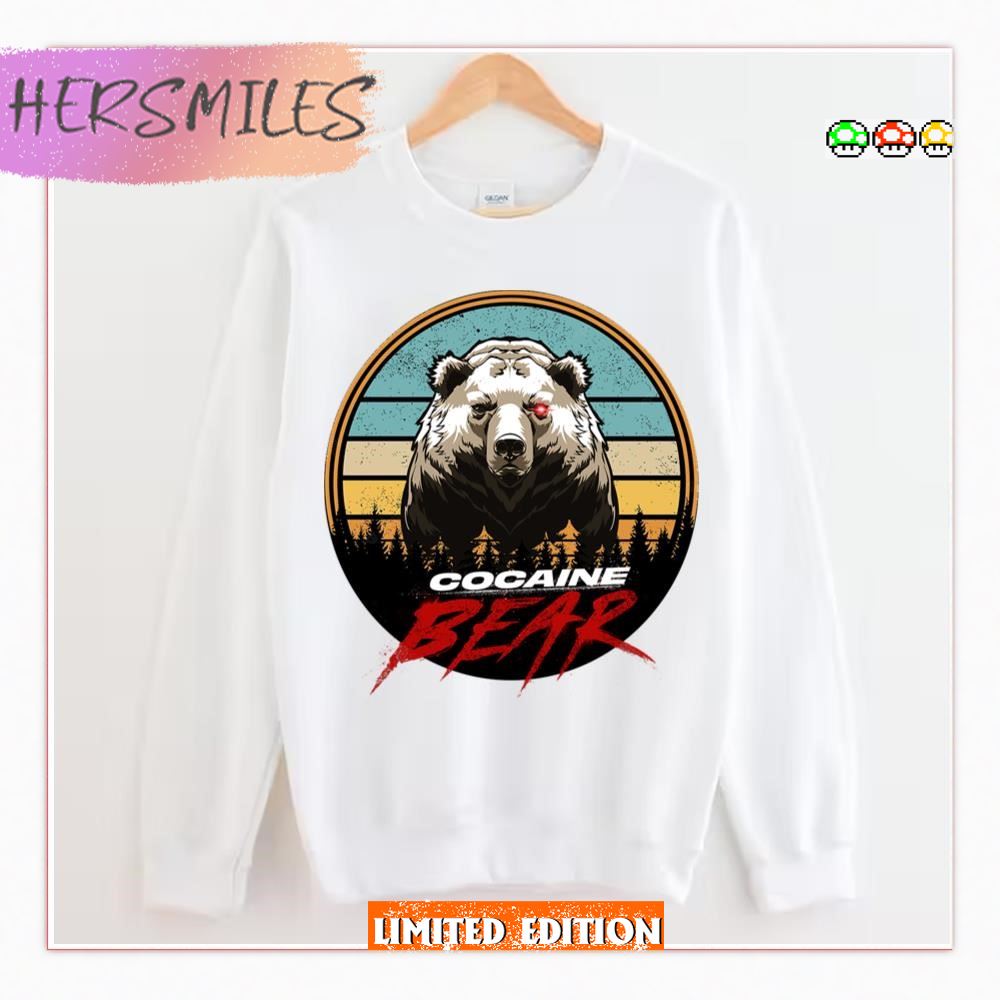 Cocaine Bear Retro Style T-Shirt