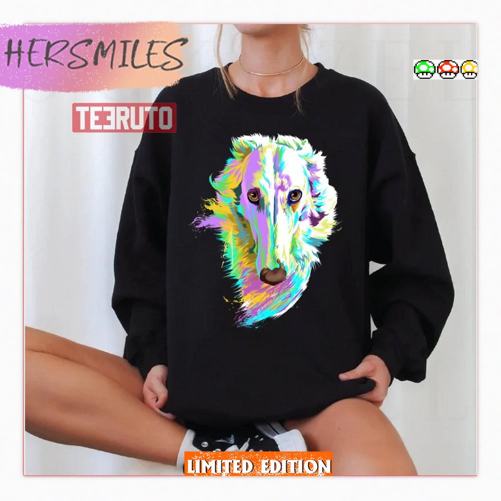 Colored Borzoi Dog Shirt