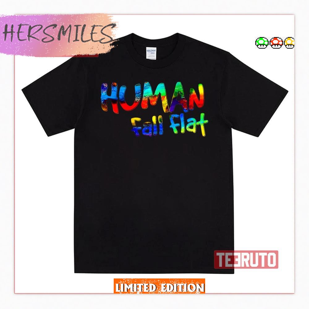 Colored Logo Human Fall Flat T-Shirt