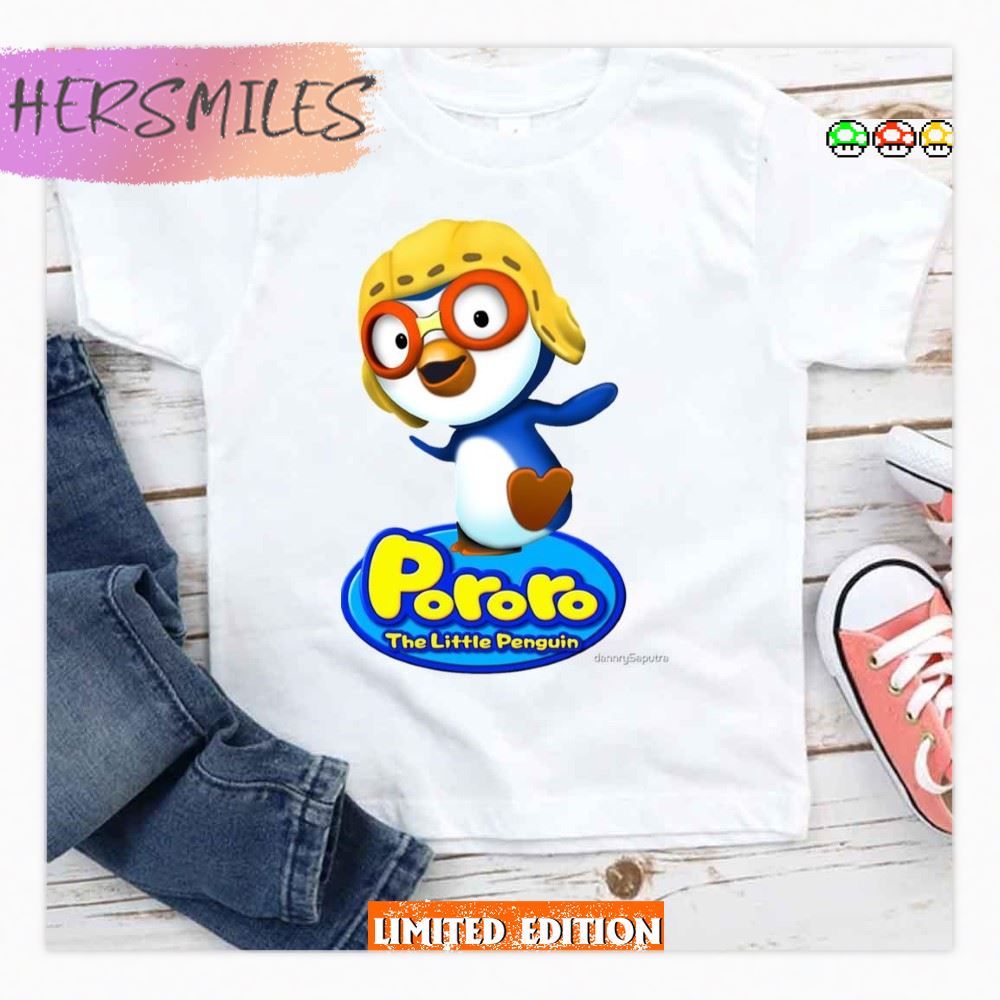 Cute Friend Pororo The Little Penguin T-Shirt Cute Friend Pororo The Little Penguin T-Shirt