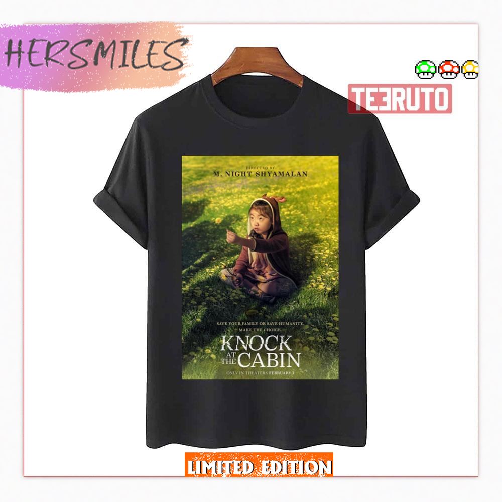 Cute Girl At The Garden Park Knock At The Cabin Movie T-Shirt