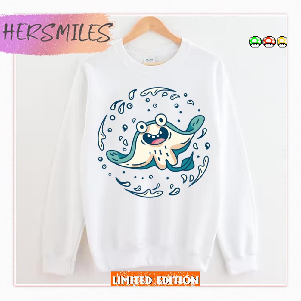 Cute Stingray Swimming T-Shirt