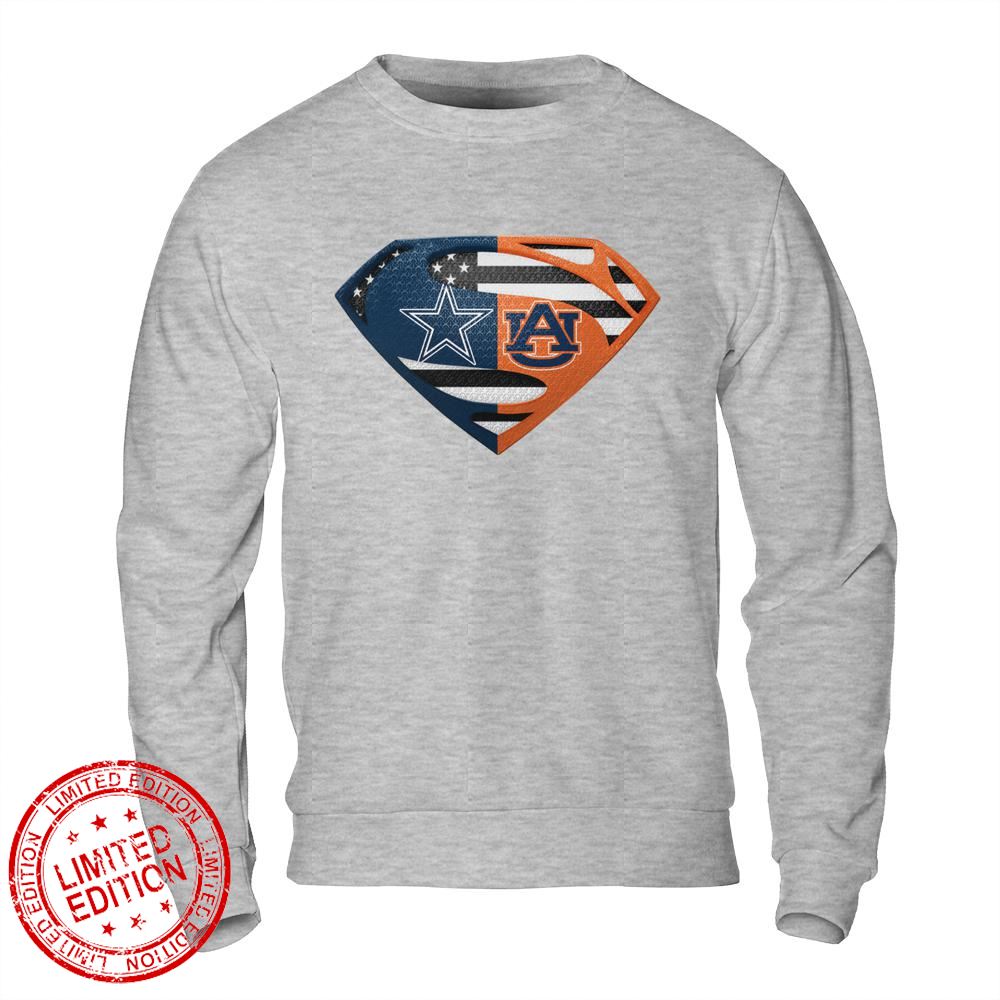 Dallas Cowboys Auburn Cleveland Tigers Superman Logo Us Flag Shirt