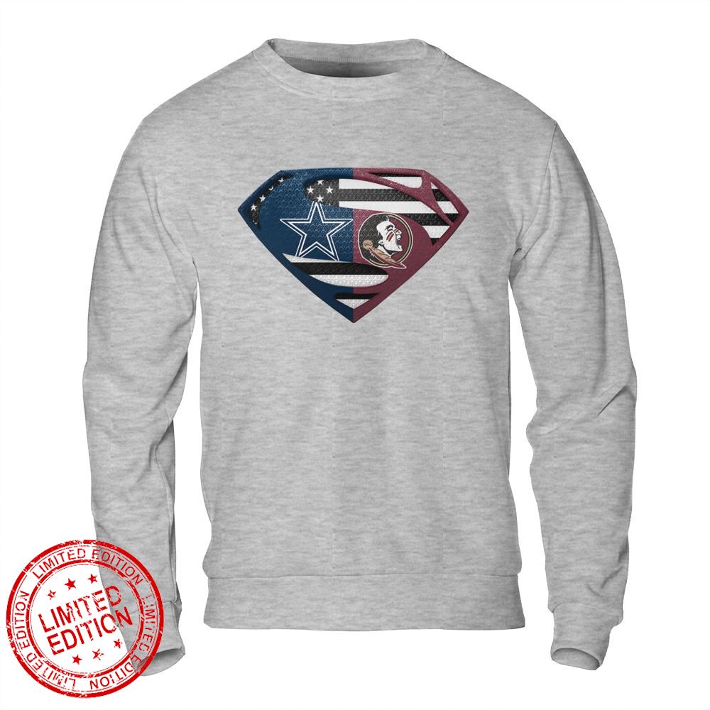 Dallas Cowboys Florida State Seminoles Superman Logo Us Flag Shirt