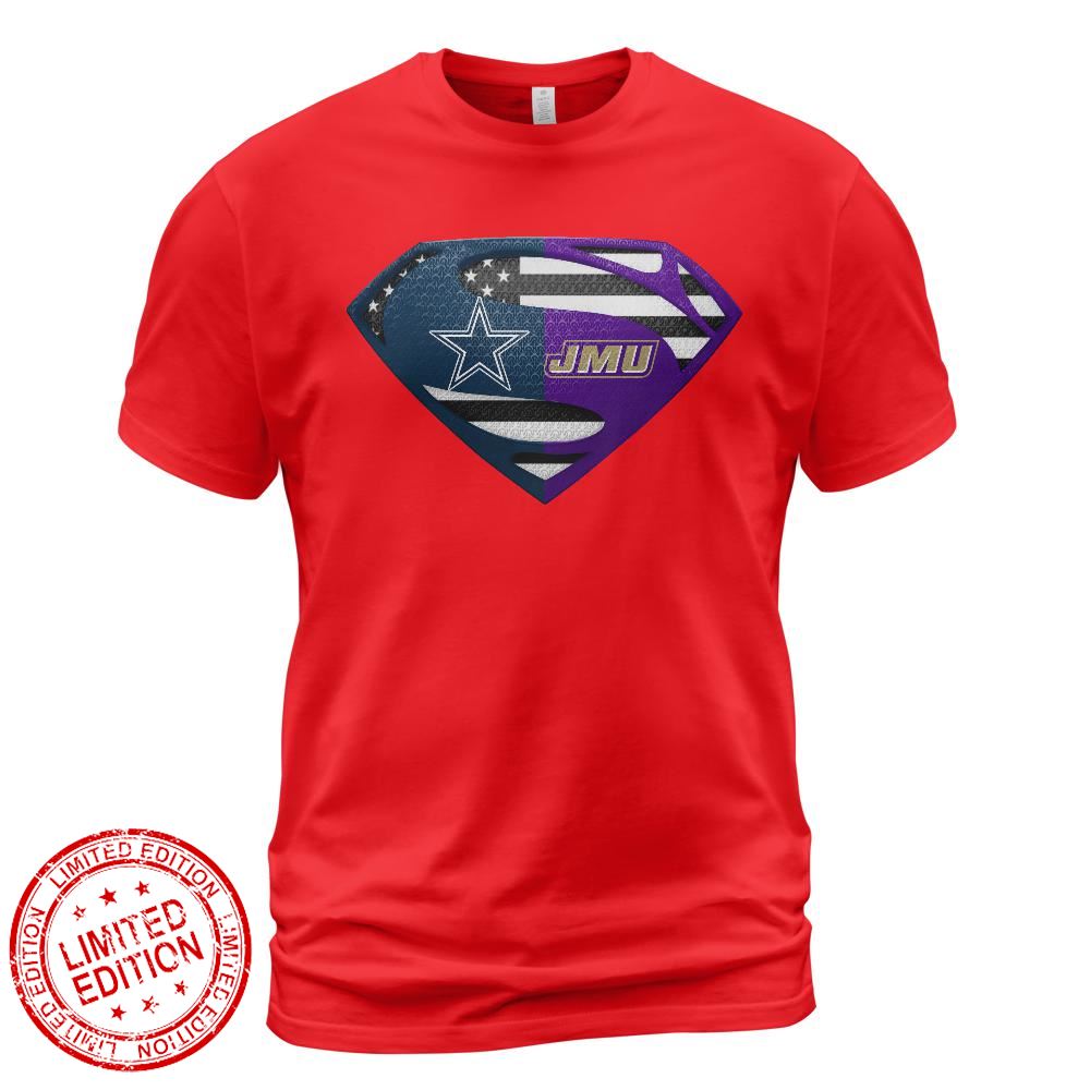 Dallas Cowboys Jmu Superman Logo Us Flag Shirt