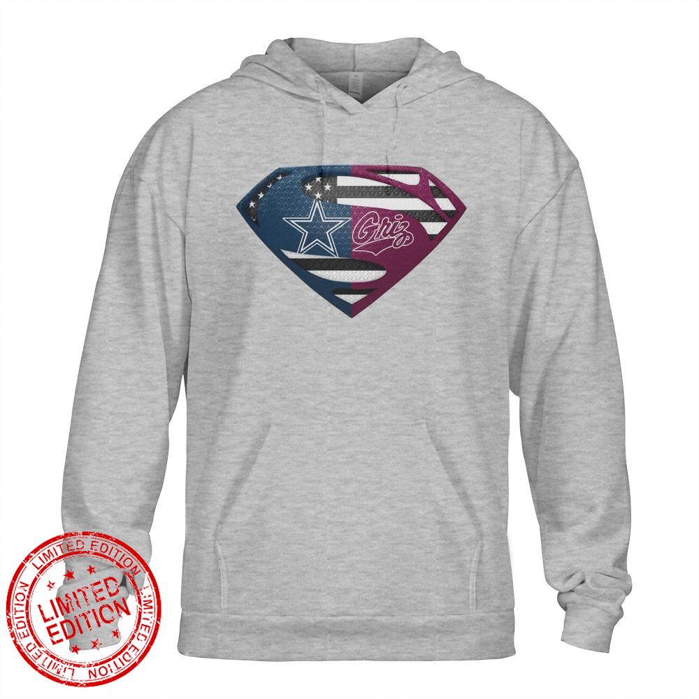 Dallas Cowboys Montana Grizzlies Superman Logo Us Flag Shirt Dallas Cowboys Montana Grizzlies Superman Logo Us Flag Shirt