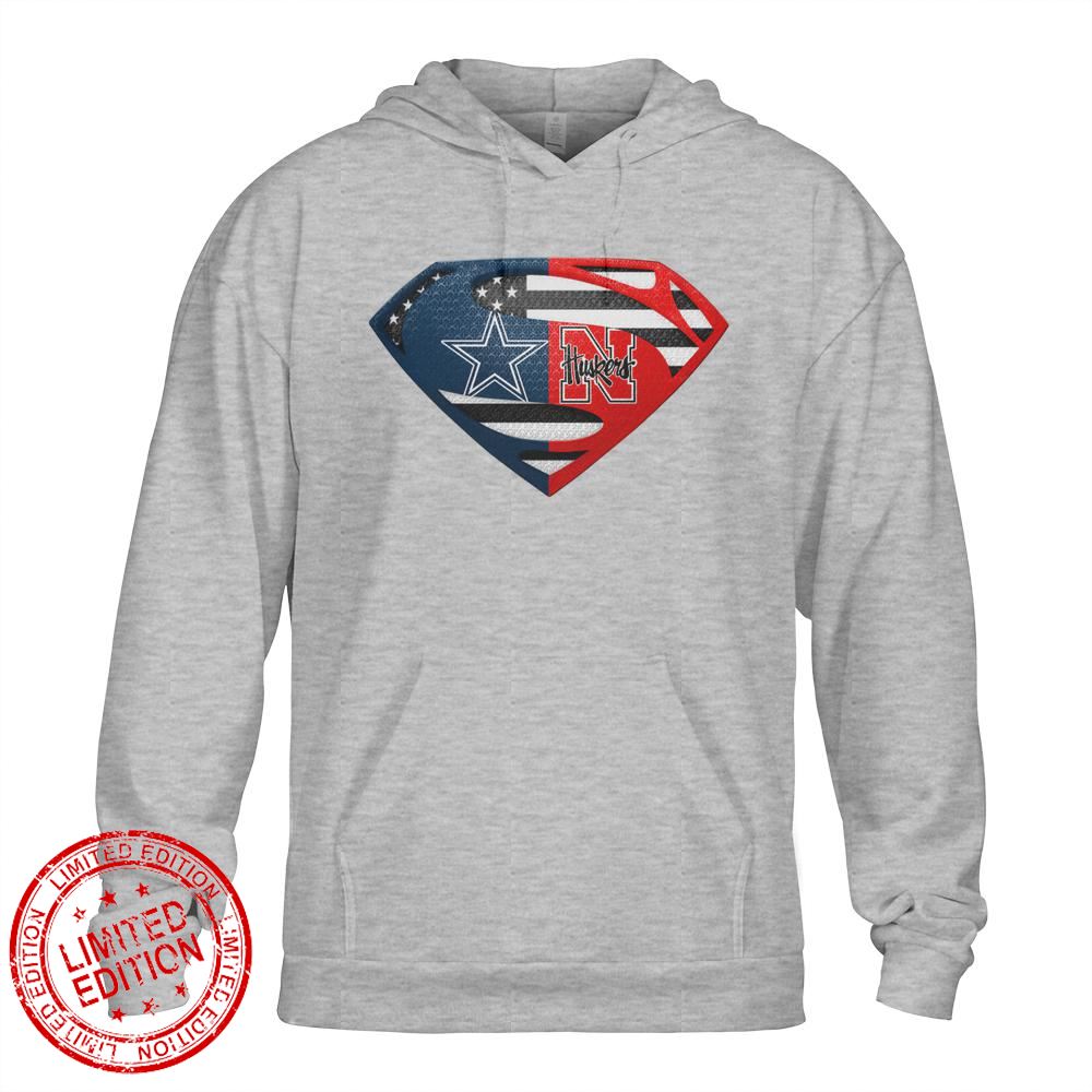 Dallas Cowboys Nebraska Cornhuskers Superman Logo Us Flag Shirt Dallas Cowboys Nebraska Cornhuskers Superman Logo Us Flag Shirt