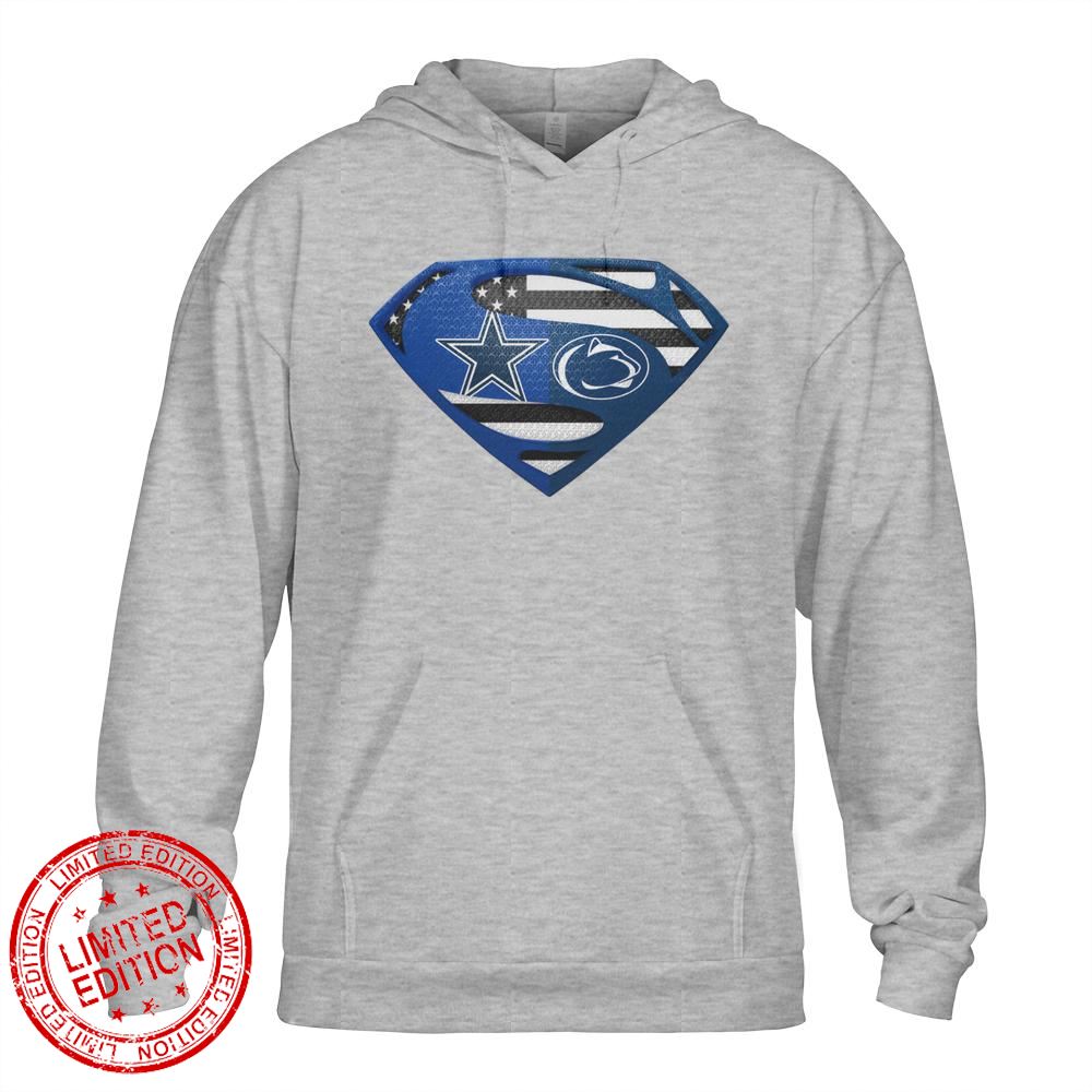 Dallas Cowboys Penn State Nittany Lions Superman Logo Us Flag Shirt Dallas Cowboys Penn State Nittany Lions Superman Logo Us Flag Shirt