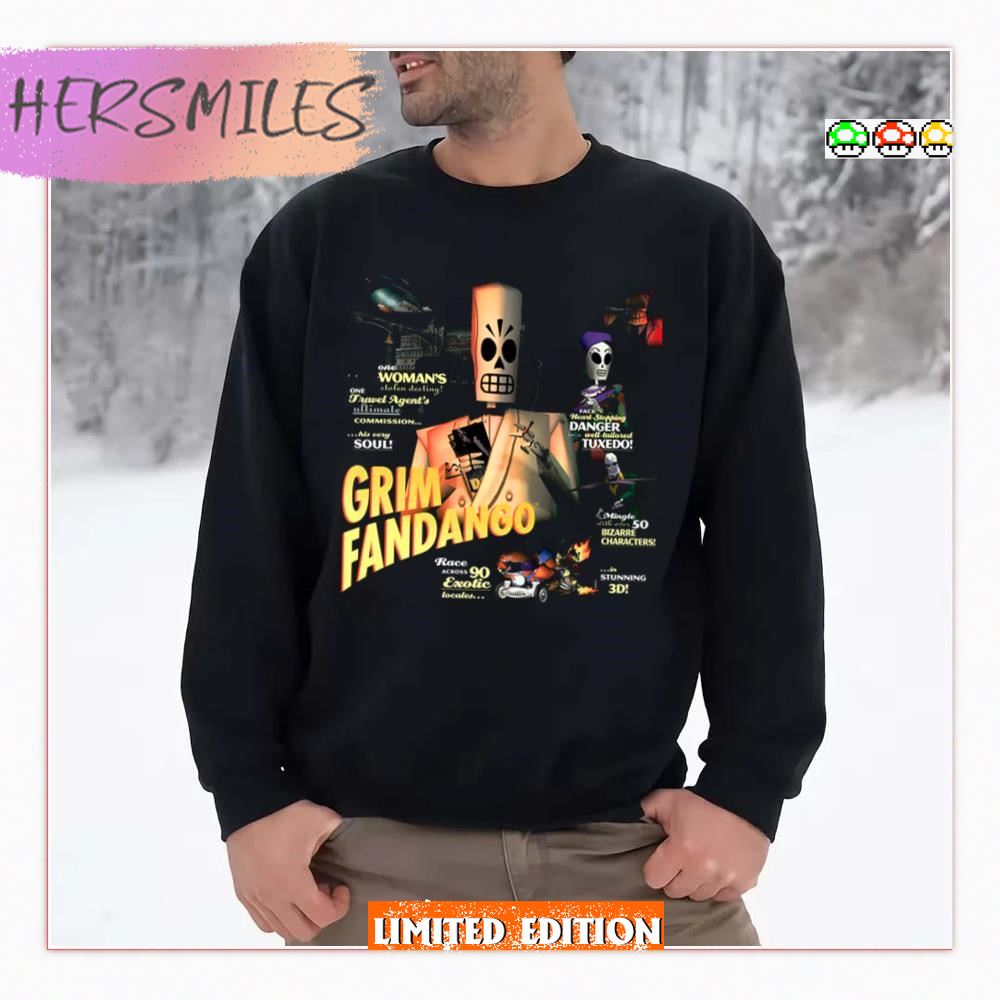 Day Of The Dead Vintage Grim Fandango T-Shirt