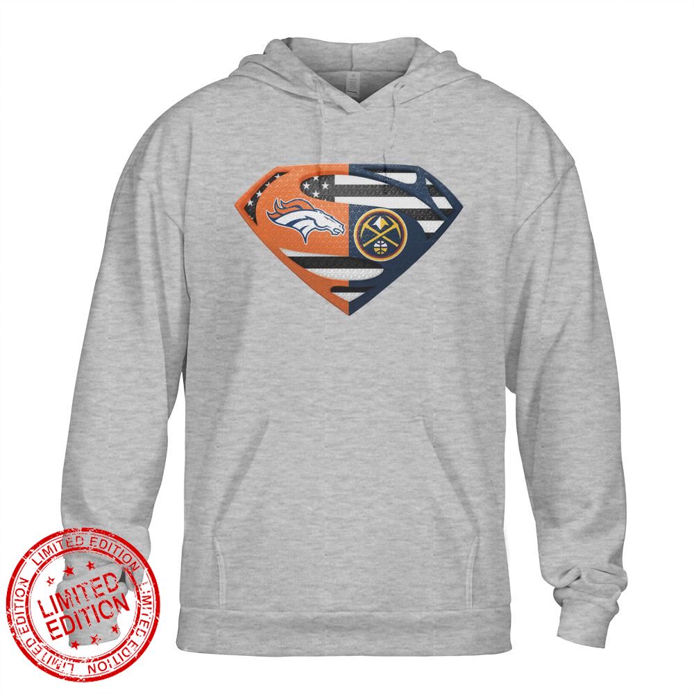 Denver Broncos Denver Nuggets Superman Logo Us Flag Shirt Denver Broncos Denver Nuggets Superman Logo Us Flag Shirt